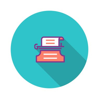 Copywriting düz simgesi, vektör çizim 