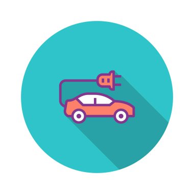 Eko dostu taşıma düz simgesi, vektör çizim 