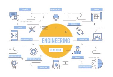 Mühendislik simgeler, vektör çizim 