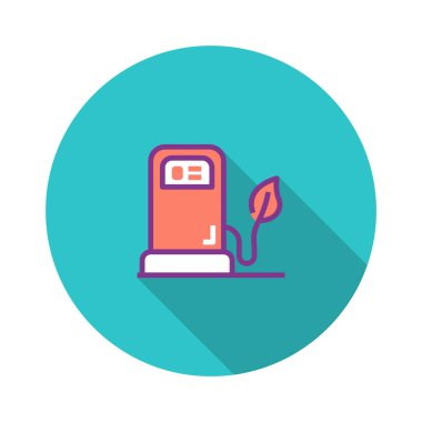 Yakıt tasarruf düz kutsal kişilerin resmi, vektör çizim 