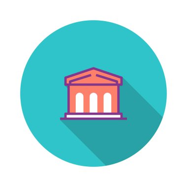 Kütüphane düz simgesi, vektör çizim 