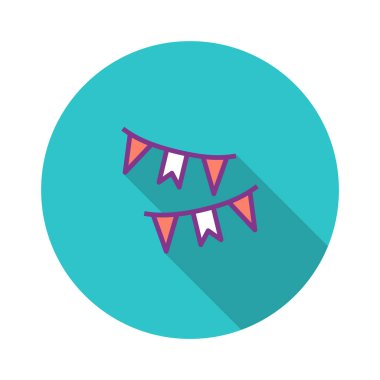 Kağıt Garland düz simgesi, vektör çizim 