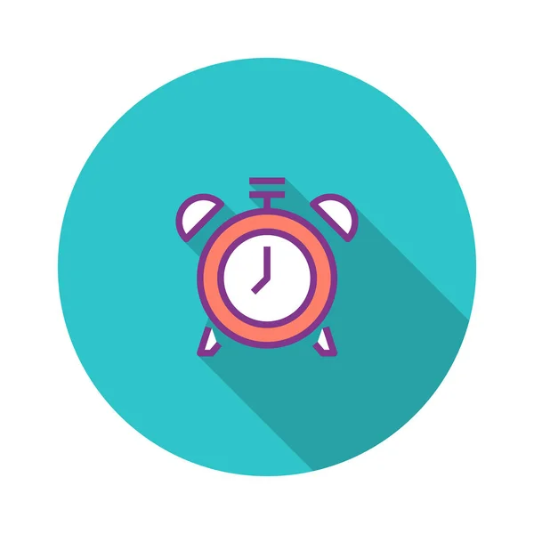 Reloj Despertador Icono Plano Ilustración Vectorial — Archivo Imágenes Vectoriales