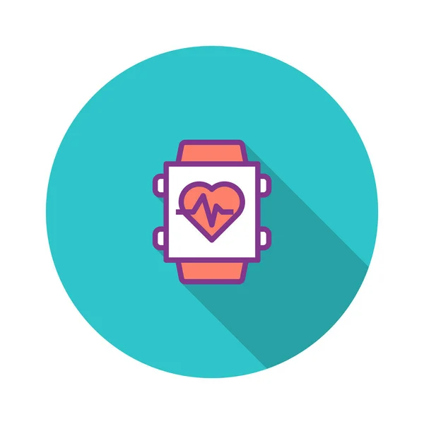 Smart Watch Flat Icon Vektor Ilustrasi - Stok Vektor