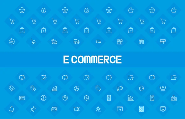 Commerce Basispictogrammen Vectorillustratie — Stockvector