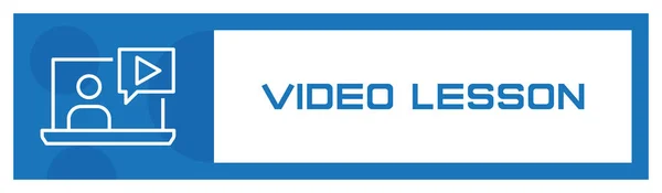 Video Lesson Icon Concept Vector Illustration — Stock Vector