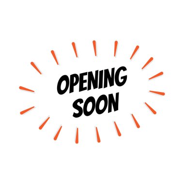 Yakında açılıyor, vektör çizim 