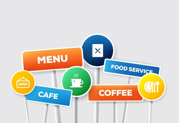 Cafe Restaurant Vector Illustration — Stock Vector