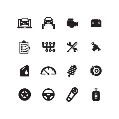 Araba hizmet anlayışı, vektör çizim 