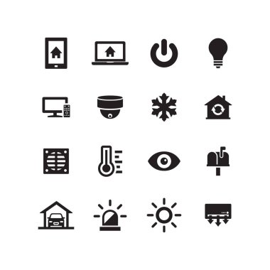 Ev Otomasyonu kavramı, vektör çizim 