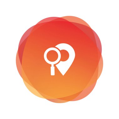 Yer bulucu kavramı, vektör çizim 