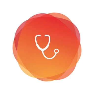 Stetoskop kavramı, vektör çizim 