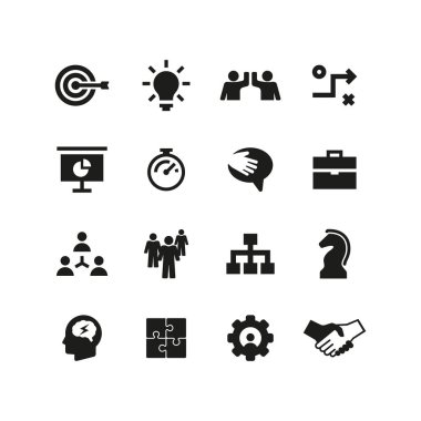 ekip çalışması Icon Set, vektör çizim 