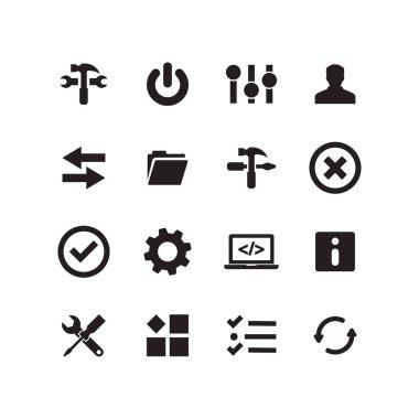 Araçları ve ayarları, vektör çizim 