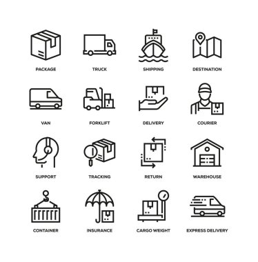 Teslimat satır Icon Set
