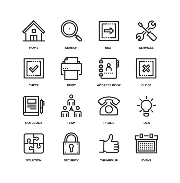 Basic Icons Line Icon Set — Stok Foto