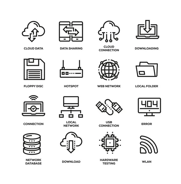 Tutup Masukan Line Icon Set — Stok Foto