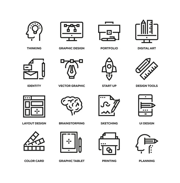 Design Créativité Ligne Icon Set — Photo