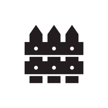 Çit simgesi beyaz arka plan üzerinde izole kavramı