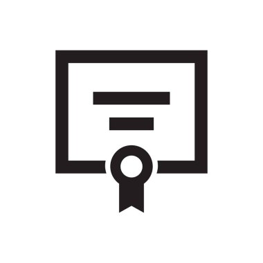 Diploma simgesi beyaz arka plan üzerinde izole kavramı