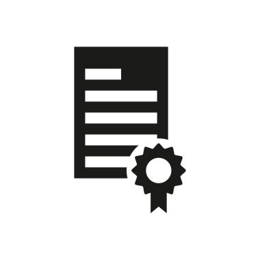 Sertifika simge beyaz arka plan üzerinde izole kavramı