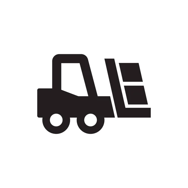 Forklift Icon Concept Eristetty Valkoisella Pohjalla — kuvapankkivalokuva