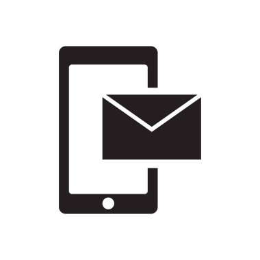 Mobil reklamlar simgesi kavramı beyaz arka plan üzerinde