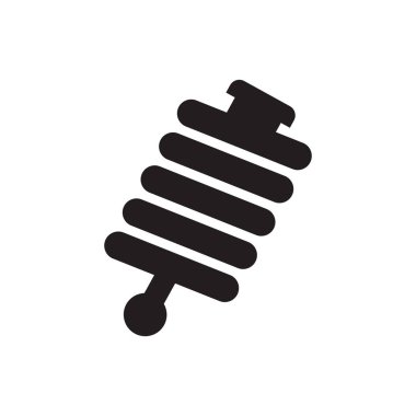 Dashpot simgesi kavramı beyaz arka plan üzerinde