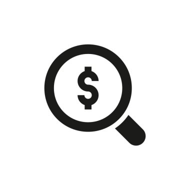 Beyaz arka plan üzerinde mali analiz simgesi kavramı