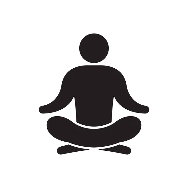 Meditation Icon Консепт Білому Тлі — стокове фото