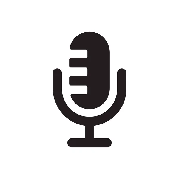 Mikrofon Icon Konzept Auf Weißem Hintergrund — Stockfoto