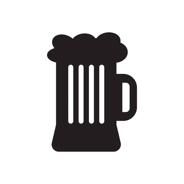 Bier Pictogram Concept Witte Achtergrond — Stockfoto