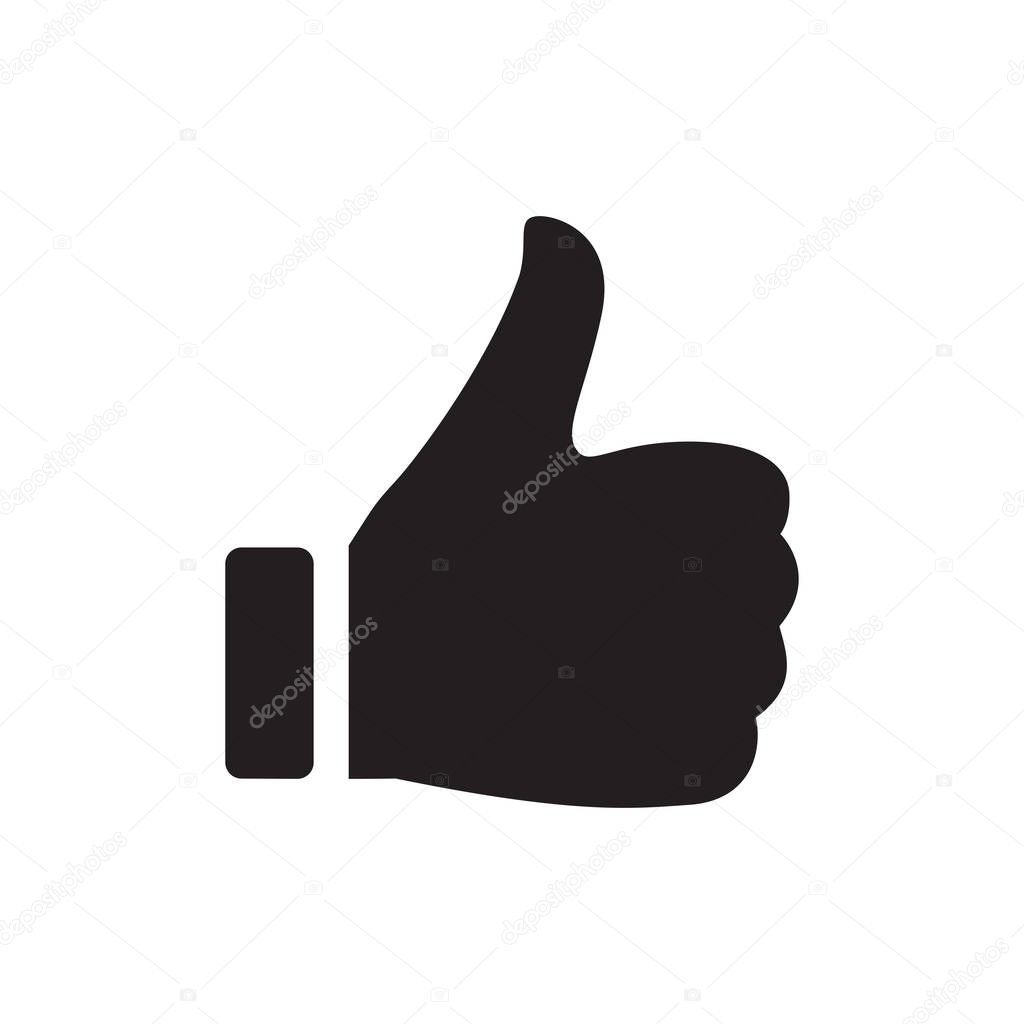THUMBS UP ICON CONCEPT on white background