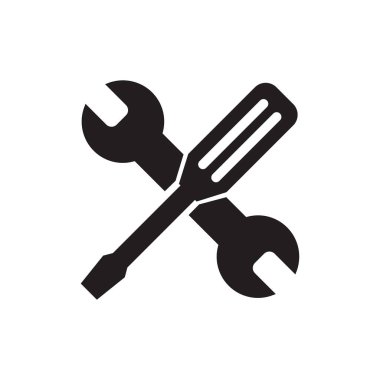 Araçlar simgesi kavramı beyaz arka plan üzerinde