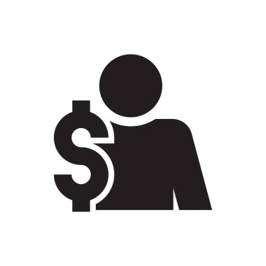 Finans Departmanı simgesi kavramı beyaz arka plan üzerinde