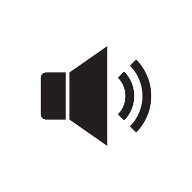 Beyaz arka plan üzerinde ses simgesi kavramı