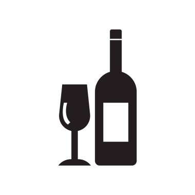 Beyaz arka plan üzerinde şarap simgesi kavramı