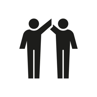 Ekip çalışması simgesi kavramı beyaz arka plan üzerinde