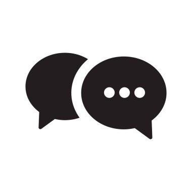 Beyaz arka plan üzerinde tartışma simgesi kavramı