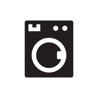 Çamaşırhane simgesi kavramı beyaz arka plan üzerinde