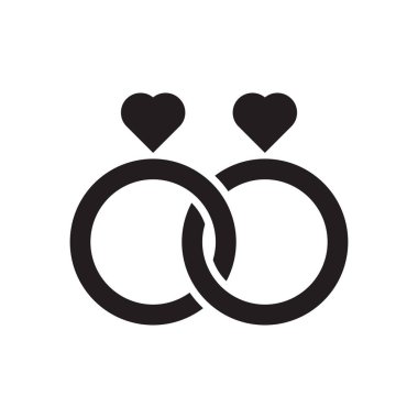 Alyans simgesi kavramı beyaz arka plan üzerinde