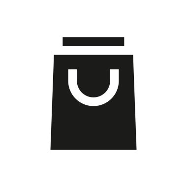 Beyaz arka plan üzerinde alışveriş çantası simgesini kavramı