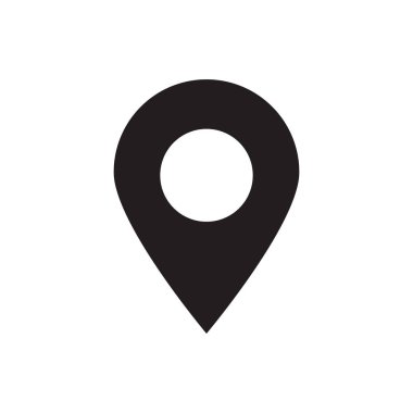 Hedef konumu simgesi kavramı beyaz arka plan üzerinde