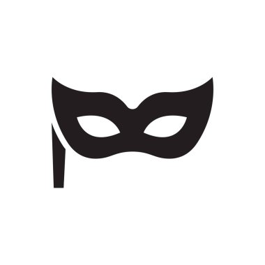 Maskeli balo simgesi kavramı beyaz arka plan üzerinde