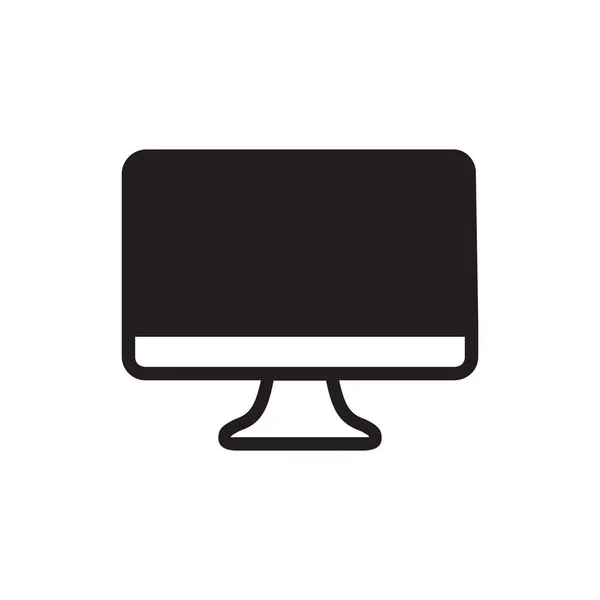 Monitor Icon Concept Latar Belakang Putih — Stok Foto