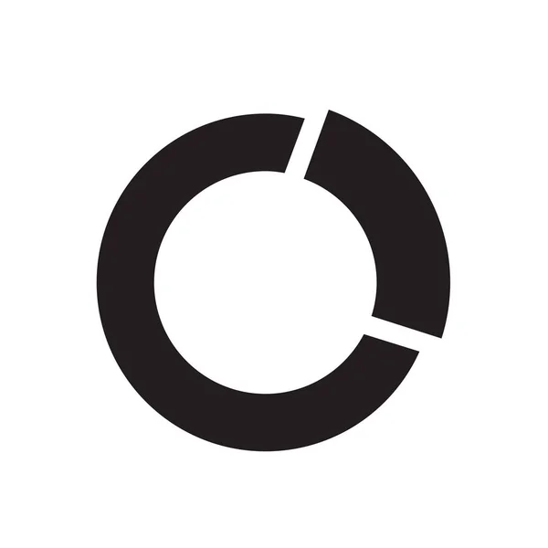 Raunddiagramm Icon Konzept Auf Weißem Hintergrund — Stockfoto