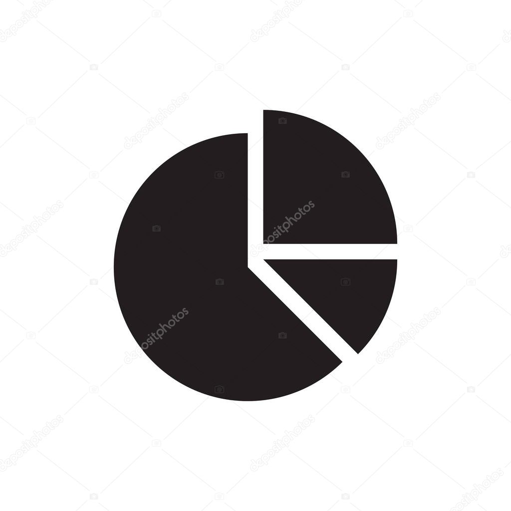PIE CHART ICON CONCEPT on white background