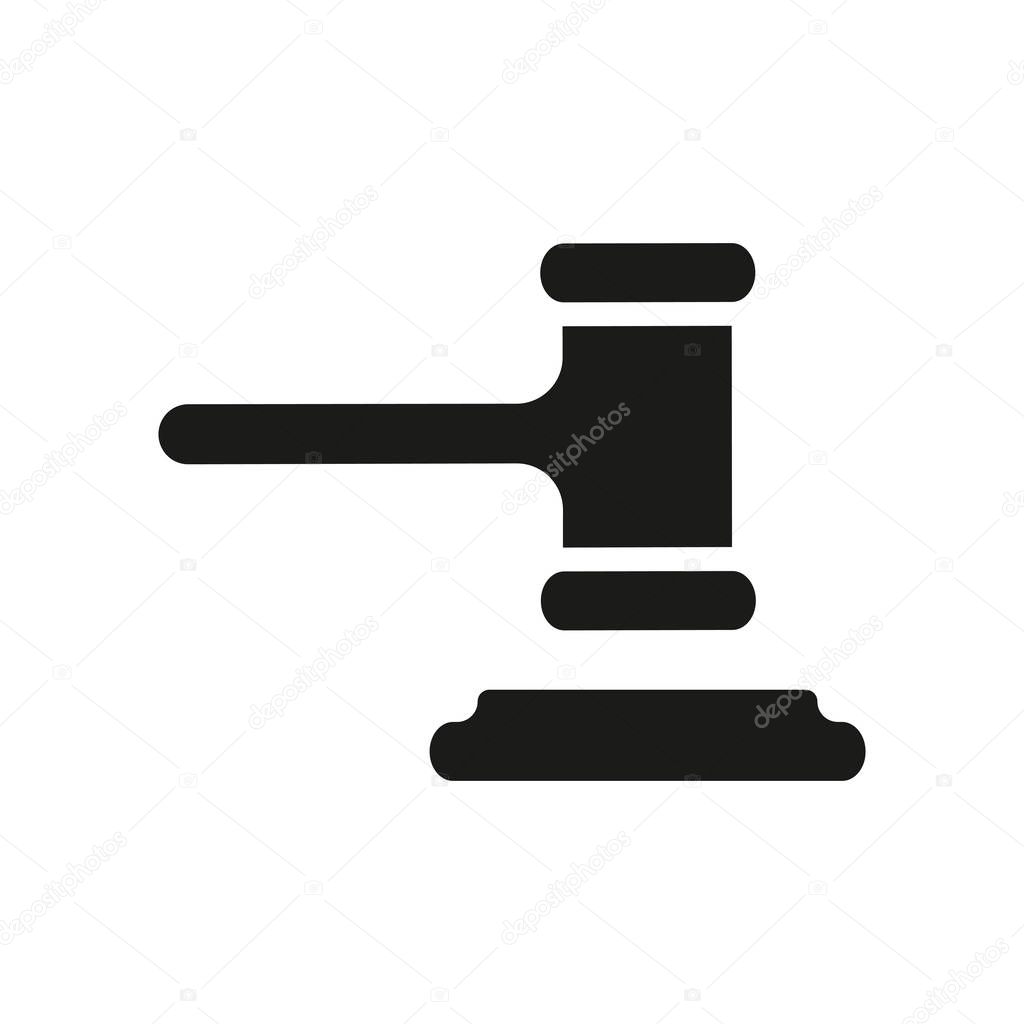 GAVEL ICON CONCEPT on white background