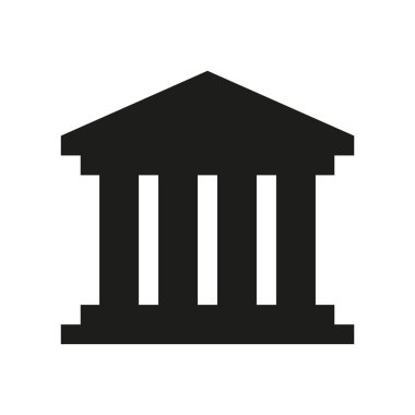 Banka simgesi kavramı beyaz arka plan üzerinde