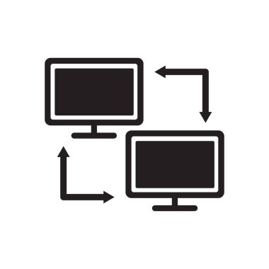 LAN ağ simgesini kavramı beyaz arka plan üzerinde